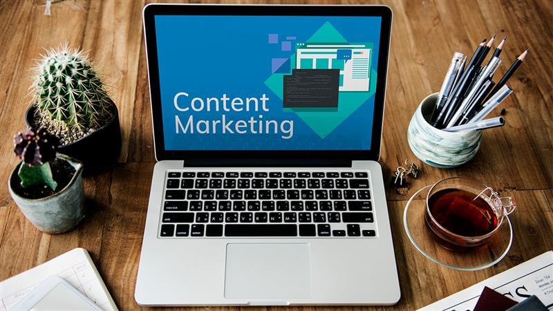 Content Marketing metrics graph showing lead generation.